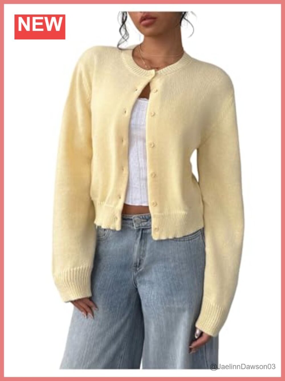 Women's Button Down Cropped Lightweight Cardigan Sweater